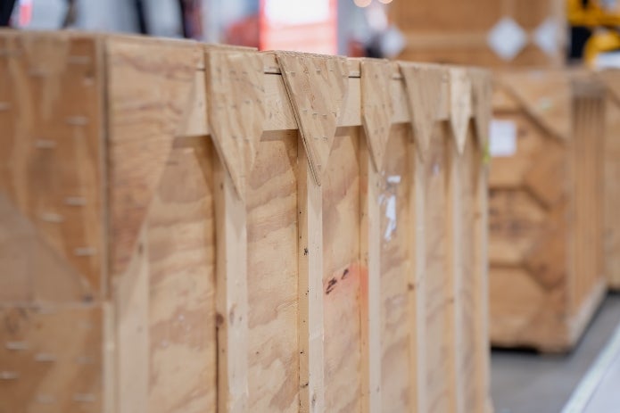 Reusable Trade Show Crates in warehouse for shipping in Georgia