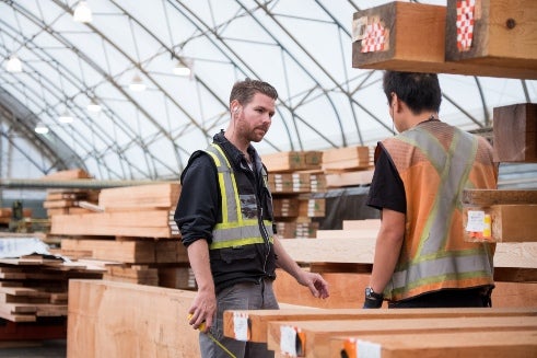 On-site crating services in Georgia with workers managing packing and custom crate assembly.