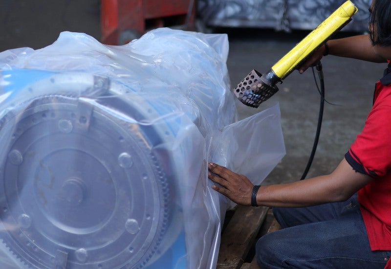 Custom heat-shrink wrapping applied to equipment in Georgia & surrounding areas