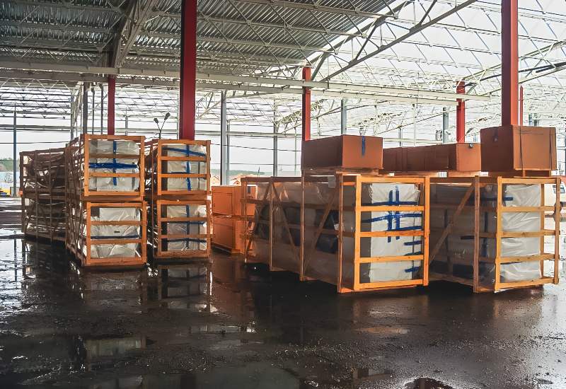 Custom wooden crates protecting large industrial equipment in Georgia & surrounding areas